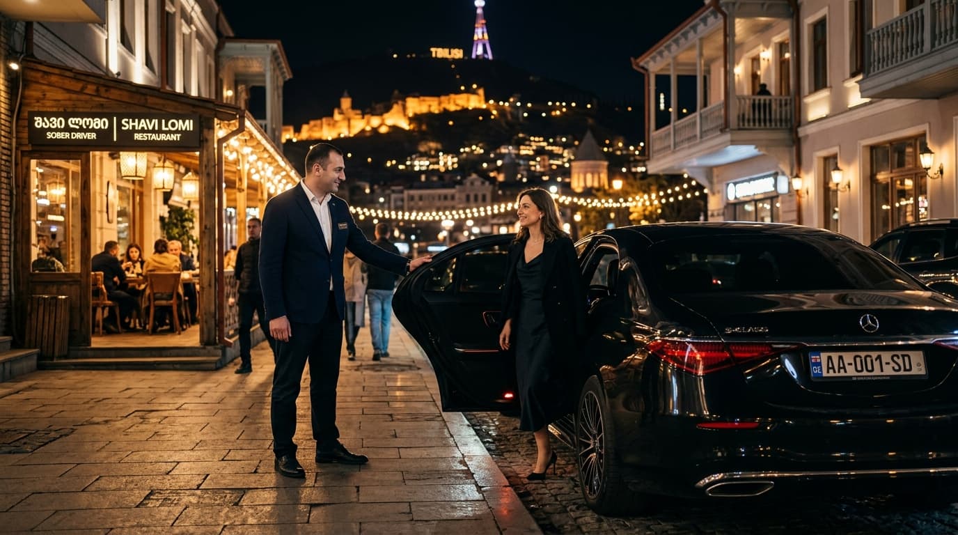 ფხიზელი მძღოლი რესტორნიდან გამოძახებით თბილისი